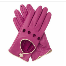 Top quality lady short bike driving leather glove/leather glove manufacturer